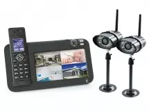 Kit vidéosurveillance + téléphone DECT, 2 caméras, 2 caméras